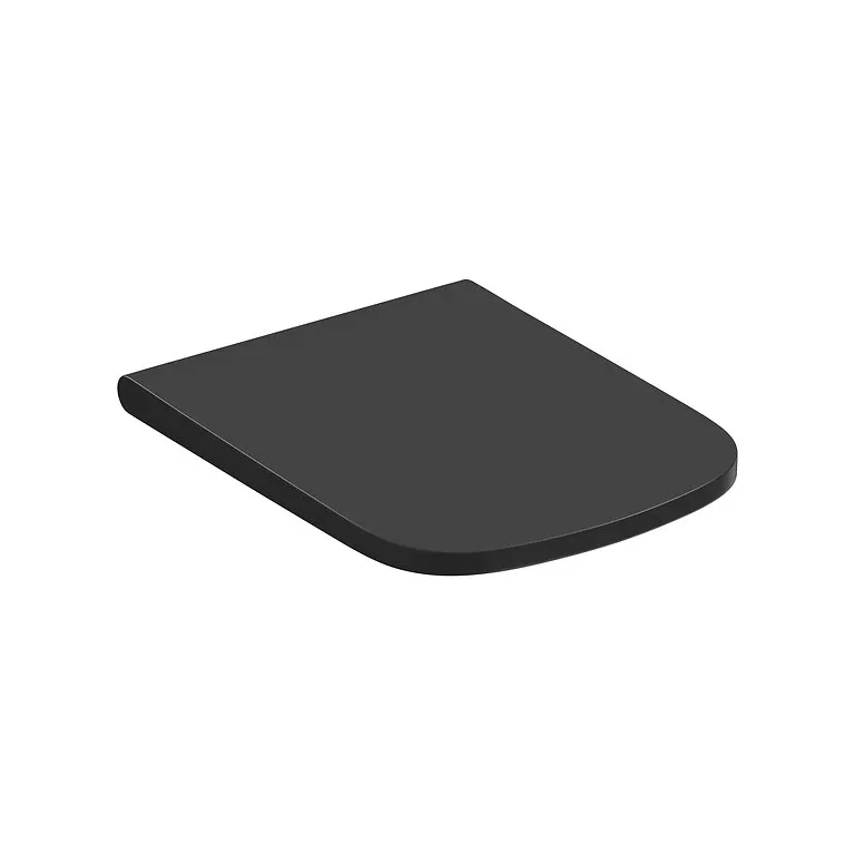 Сидіння дюр для унітазу Larga Антрацит Clean ON прямокутне Slim Wrap з пл закриттям, Cersanit