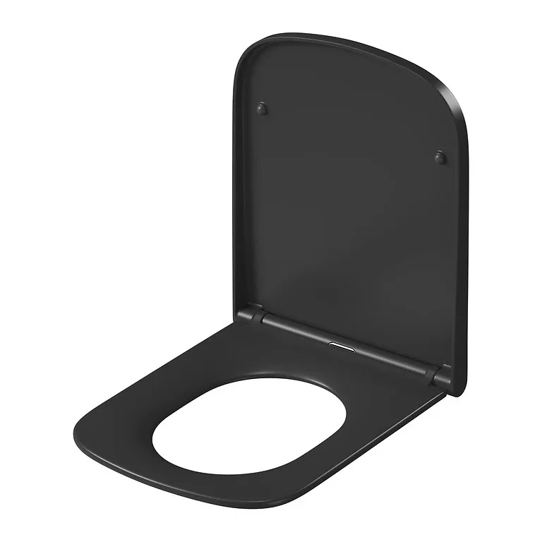 Сидіння дюр для унітазу Larga Антрацит Clean ON прямокутне Slim Wrap з пл закриттям, Cersanit