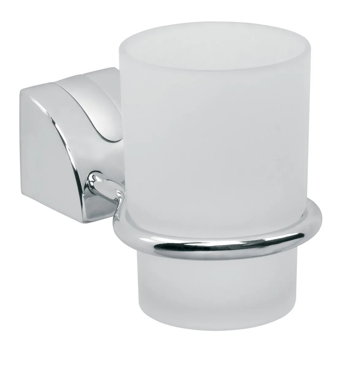 Склянка для зубних щіток Cascata матова з тримачем, Хром, Ferro