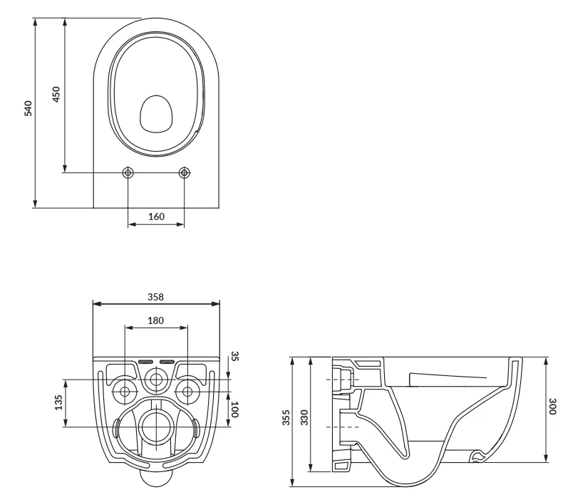 Сет C948 Підвісний Navado PRO Oval Tornado з дюропластовим сидінням Soft Close, Cersanit