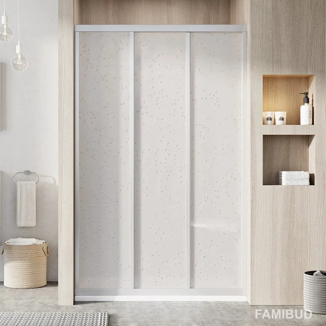 Душові двері трьохелементні ASDP3-90 1980 Pearl White, Ravak