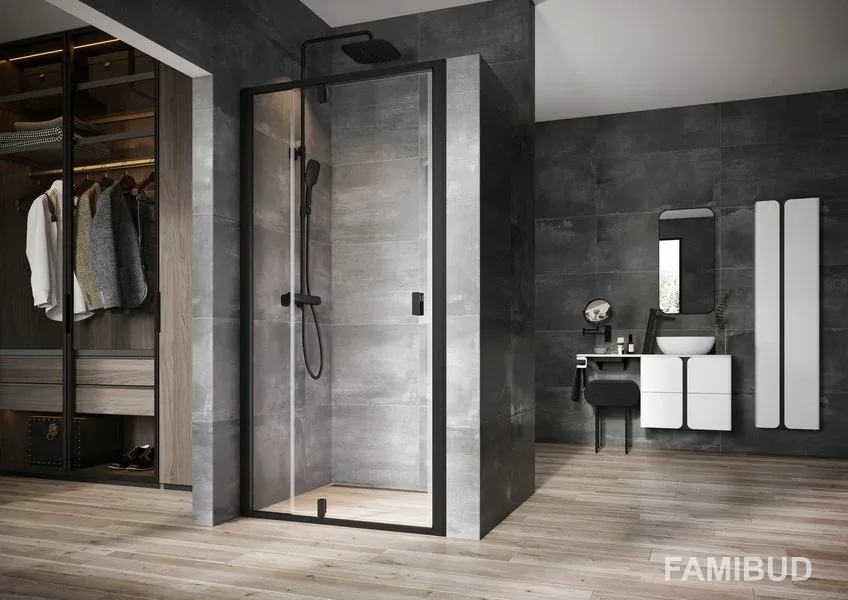 Душові двері NDOP2 100 Transparent Black, Ravak