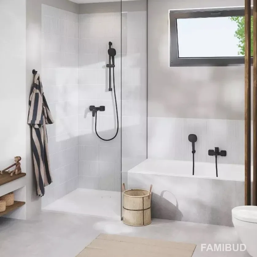 Змішувач для ванни Cubeo 1018132430, Чорний, Grohe