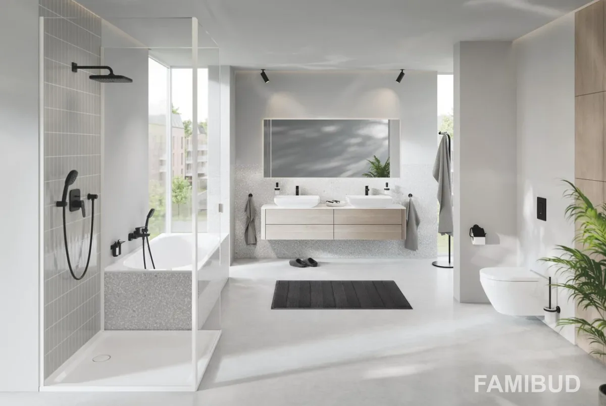 Змішувач для ванни Cubeo 1018142430, Чорний, Grohe