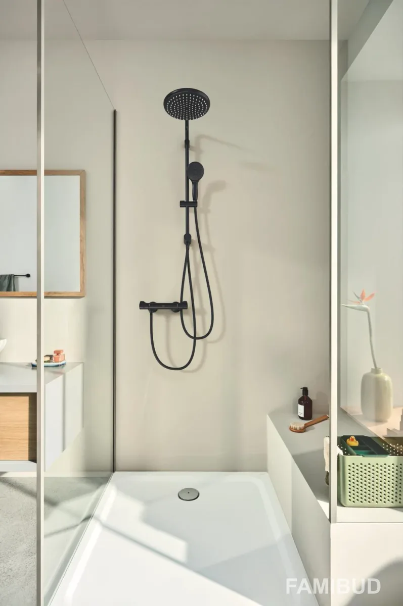 Змішувач для душу Grohtherm 800, Чорний, Grohe
