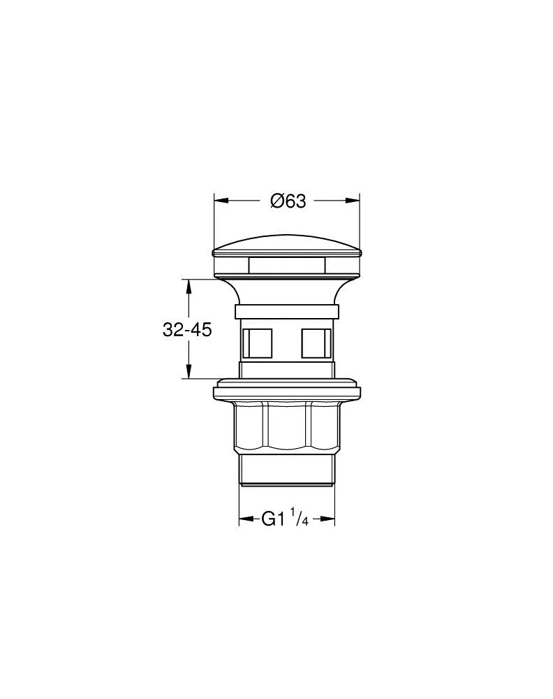 Донний клапан Push Open, Grohe