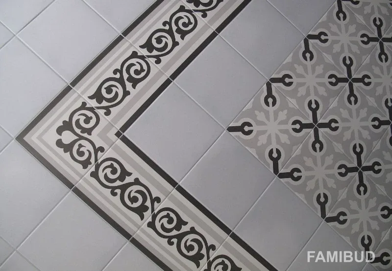 Декор 1900 Gibert-3 Gris, 200×200×8, Vives