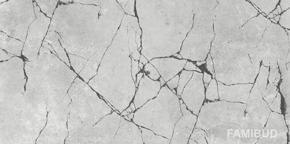 Плитка керамогранітна Crackle, 600×1200×8, Темно-сірий, Intercerama