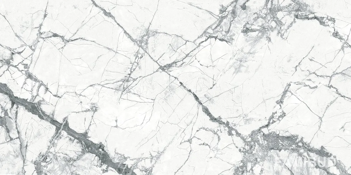 Плитка керамогранітна Statuario 12060209071-G, 600×1200, Світло-сірий, Intercerama