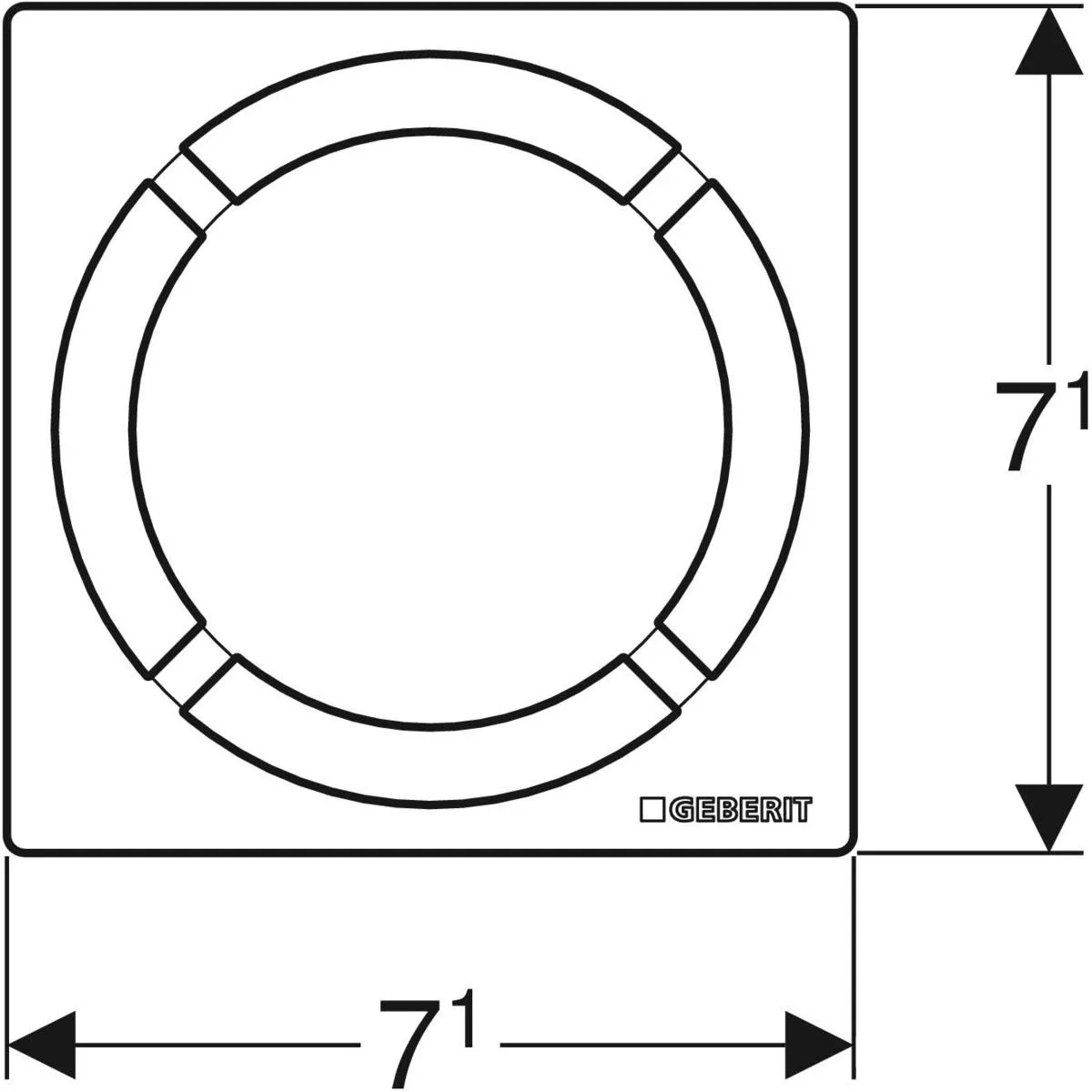 Решітка для душового трапа Circle, Geberit
