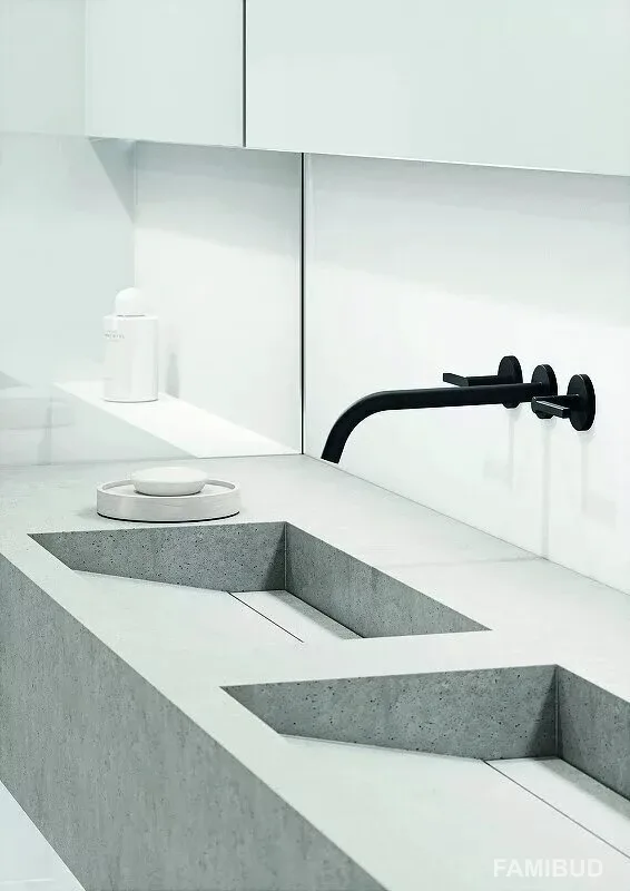 Змішувач для умивальника 180 DN 15 Nova Fonte, Чорний, Kludi