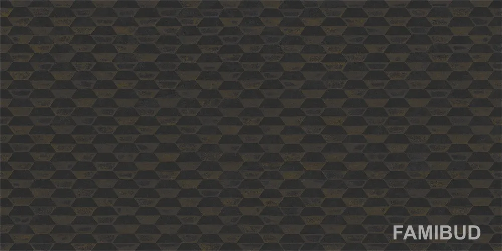 Плитка керамогранітна Steel Stamping Black, 497,5×995,5×10, Aparici