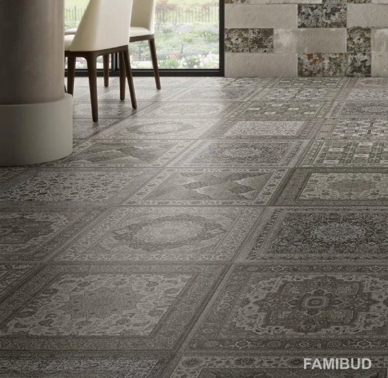 Плитка керамогранітна Kilim Black Natural, 595,5×595,5×9, Aparici