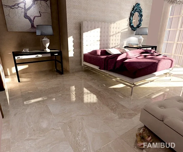 Плитка керамогранітна Fontana Cream LUX, 600×600×8,5, Azteca