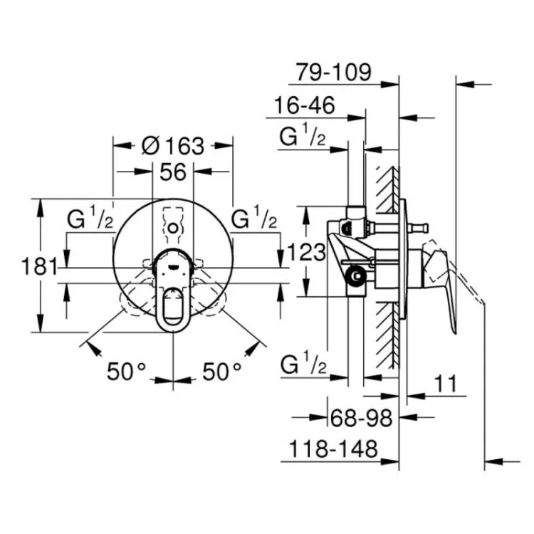 Змішувач BauLoop 29081000, Grohe