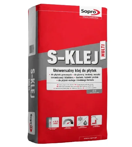 Клей для плитки універсальний S-KLEJ Multi, 22,5 кг, Sopro