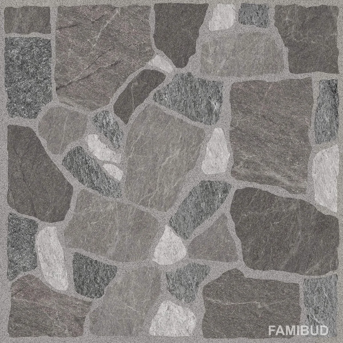 Плитка керамогранітна Cortile, 400×400×7, Сірий, Golden Tile