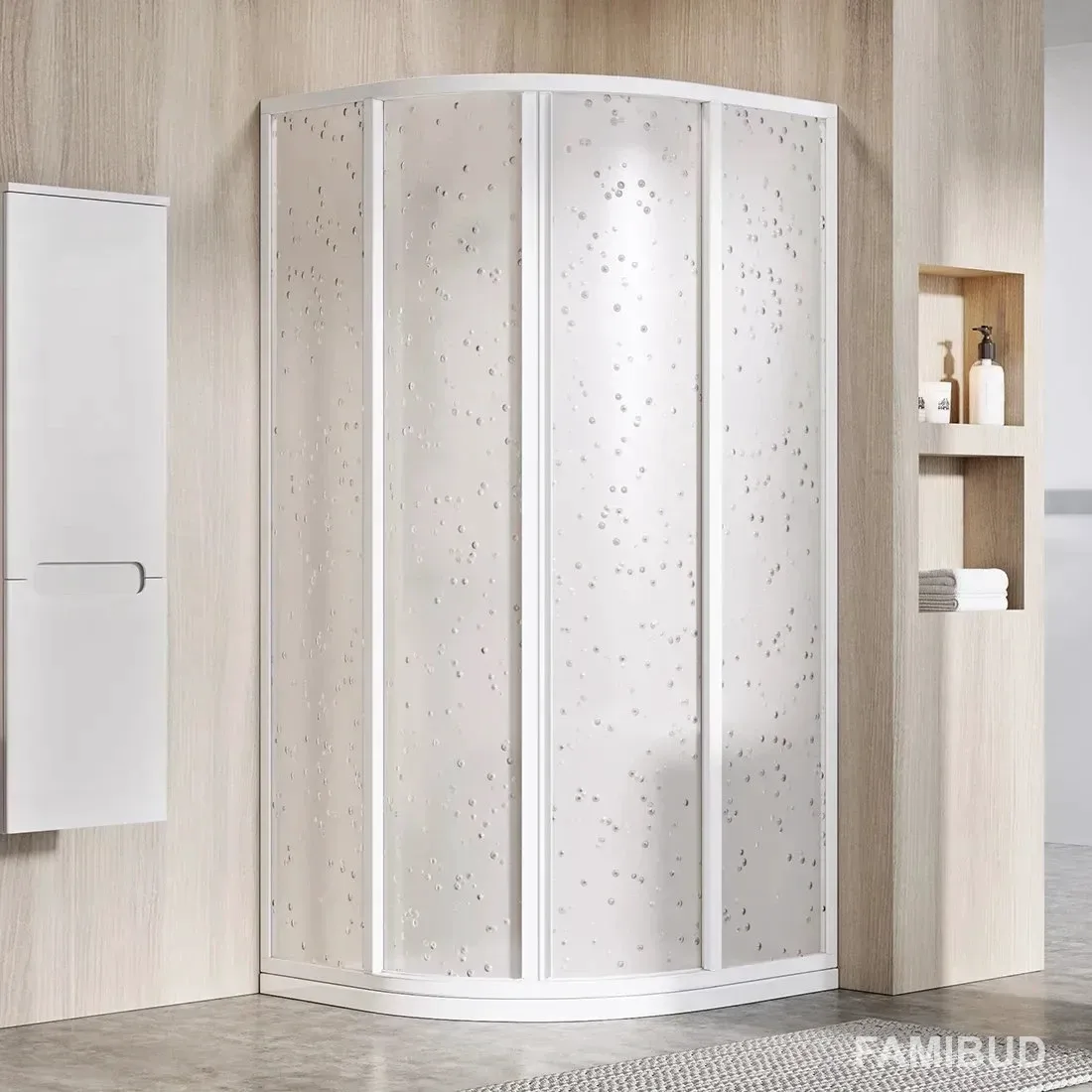 Душова кабіна напівкругла Supernova SKCP4-80 Pearl, Білий, Ravak
