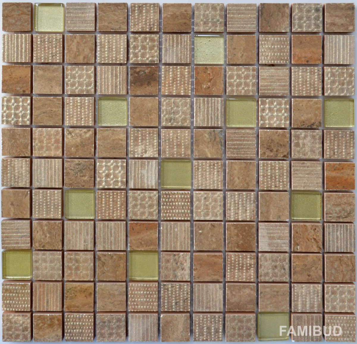 Мозаїка 3040 С2 Brown-Gold, 300×300×9, Котто Кераміка