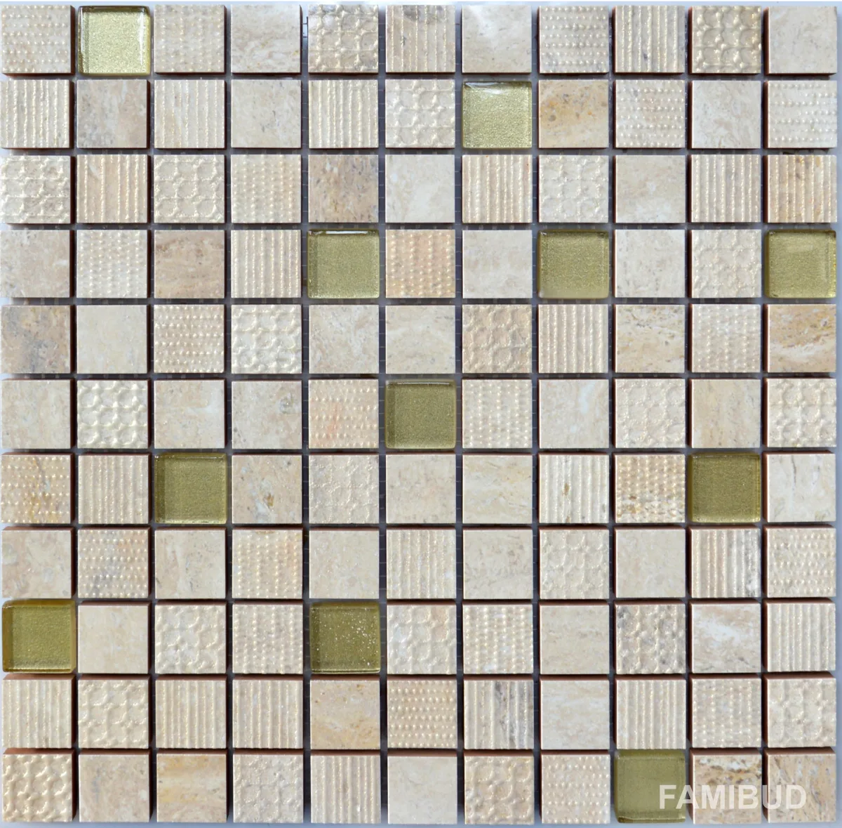 Мозаїка 3041 С2 Beige-Gold, 300×300×9, Котто Кераміка
