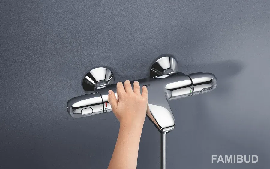 Змішувач для ванни Grohtherm 1000 Black matt, Grohe