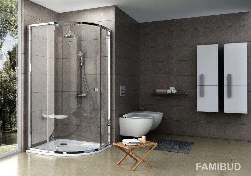 Душова кабіна напівкругла Pivot PSKK3-100 Transparent 376AAC00Z1, Ravak