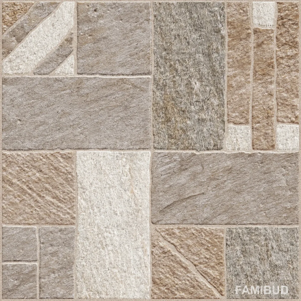 Плитка керамогранітна Misto Mattone коричневий, 400×400×8, Golden Tile