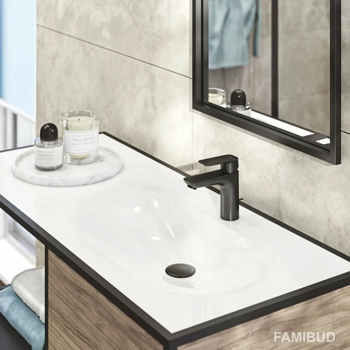 Змішувач для умивальника 100 DN 15 Pure&Style, Чорний, Kludi