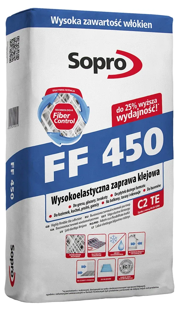 Клей для плитки FF 450, 22,5 кг, Sopro