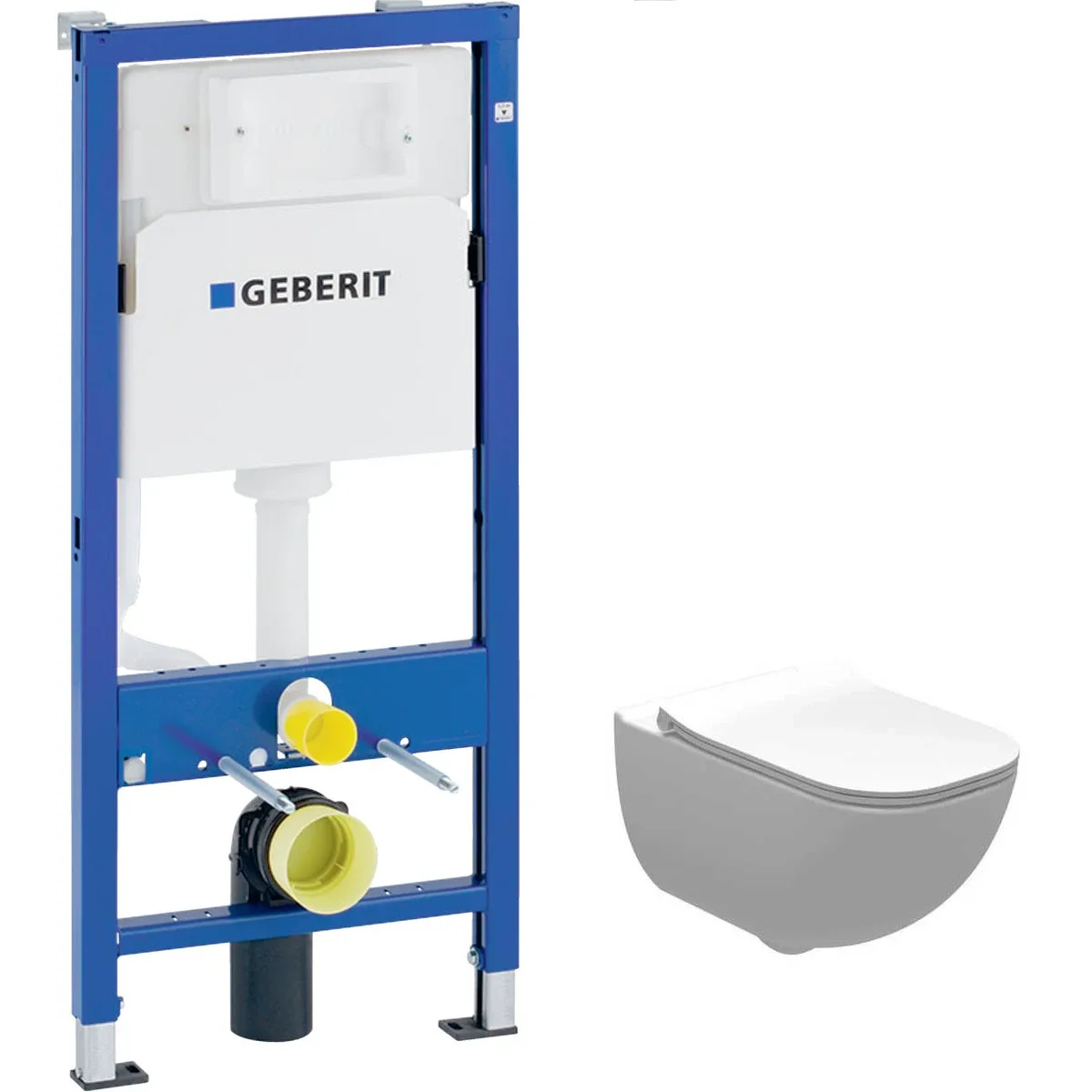 Комплект Інсталяція Duofix Delta 12 458.103.00.1 GEBERIT+ Унітаз Alegra Rimless з кришкою A34H139000, Roca