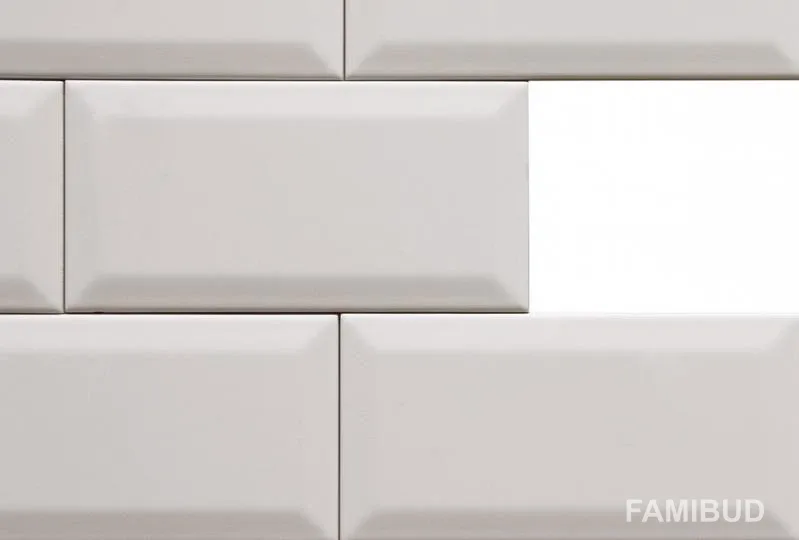 Плитка стінова Metrotiles сатин, 100×200×7, Білий, Golden Tile