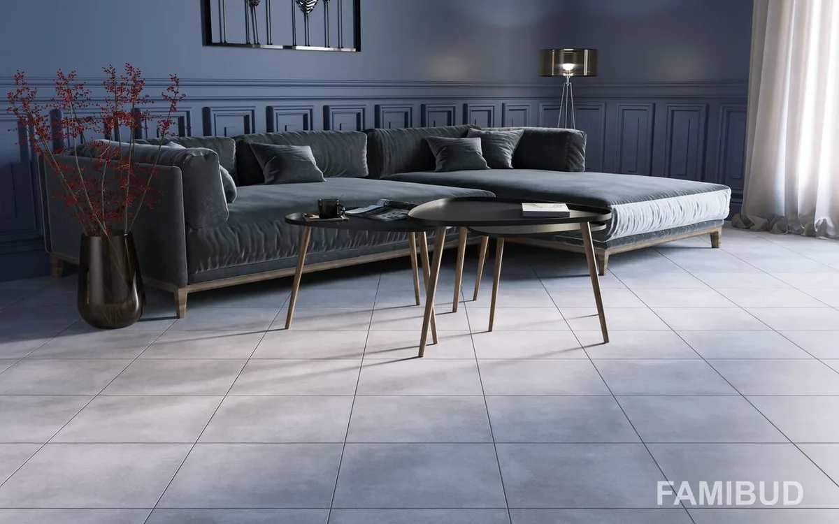 Плитка керамогранітна Lofty, 400×400×7, Сірий, Golden Tile