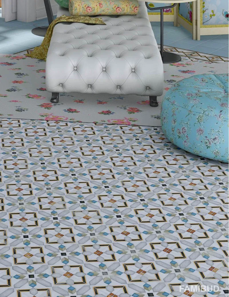 Плитка керамогранітна Vodevil Demel Multicolor декор, 200×200×8, Vives