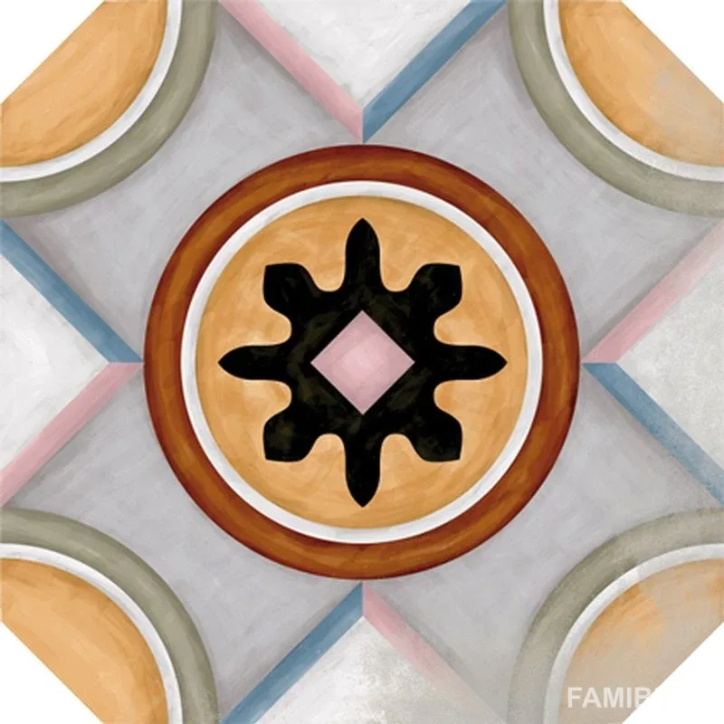 Плитка керамогранітна Octogono Musichalls Multicolor декор, 200×200×8, Vives