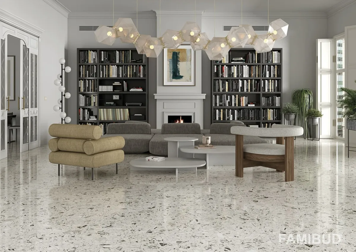 Плитка керамогранітна Luna-R Blanco Pulido Rect, 593×1193×11, Vives