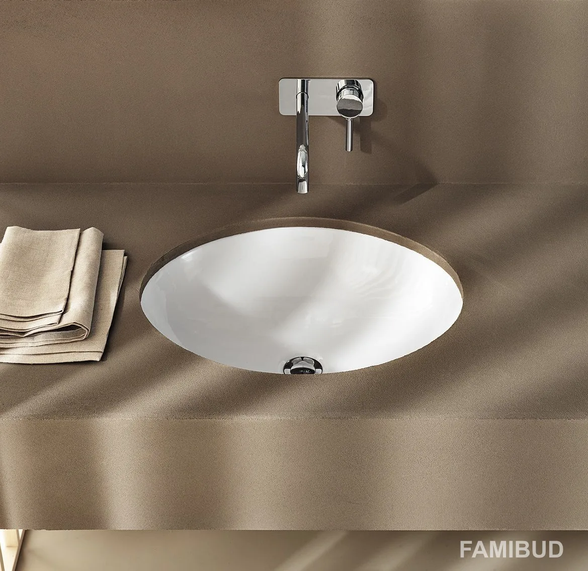Умивальник VariForm 40 500.747.01.2, Кругла, Geberit