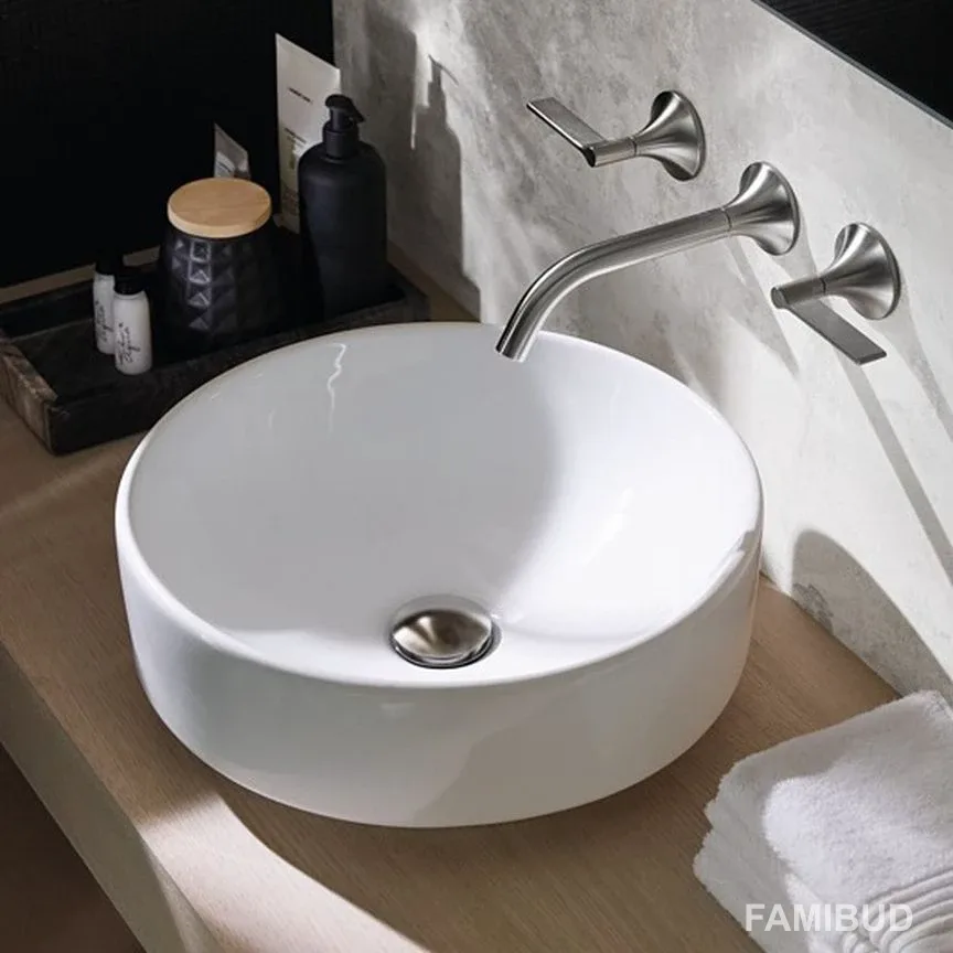 Умивальник VariForm 40 500.768.01.2, Кругла, Geberit