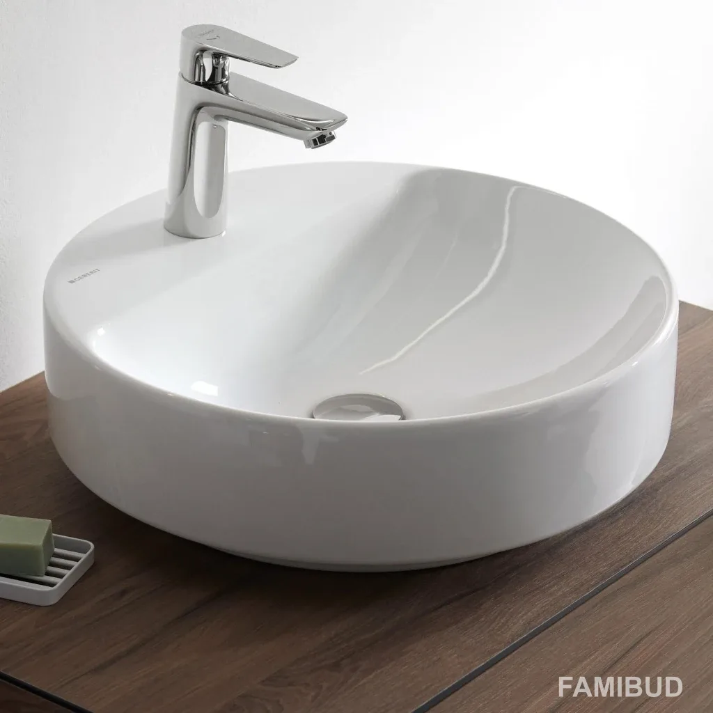 Умивальник VariForm 45 500.770.01.2, Кругла, Geberit