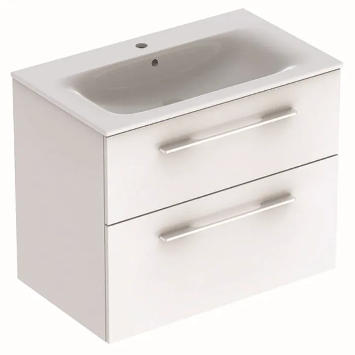 Шафка з умивальником 80 Selnova Square Slim rim, Geberit