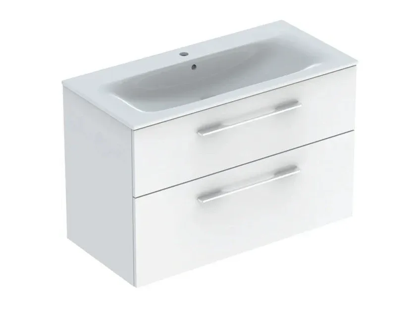 Шафка з умивальником 100 Selnova Square Slim rim, Geberit