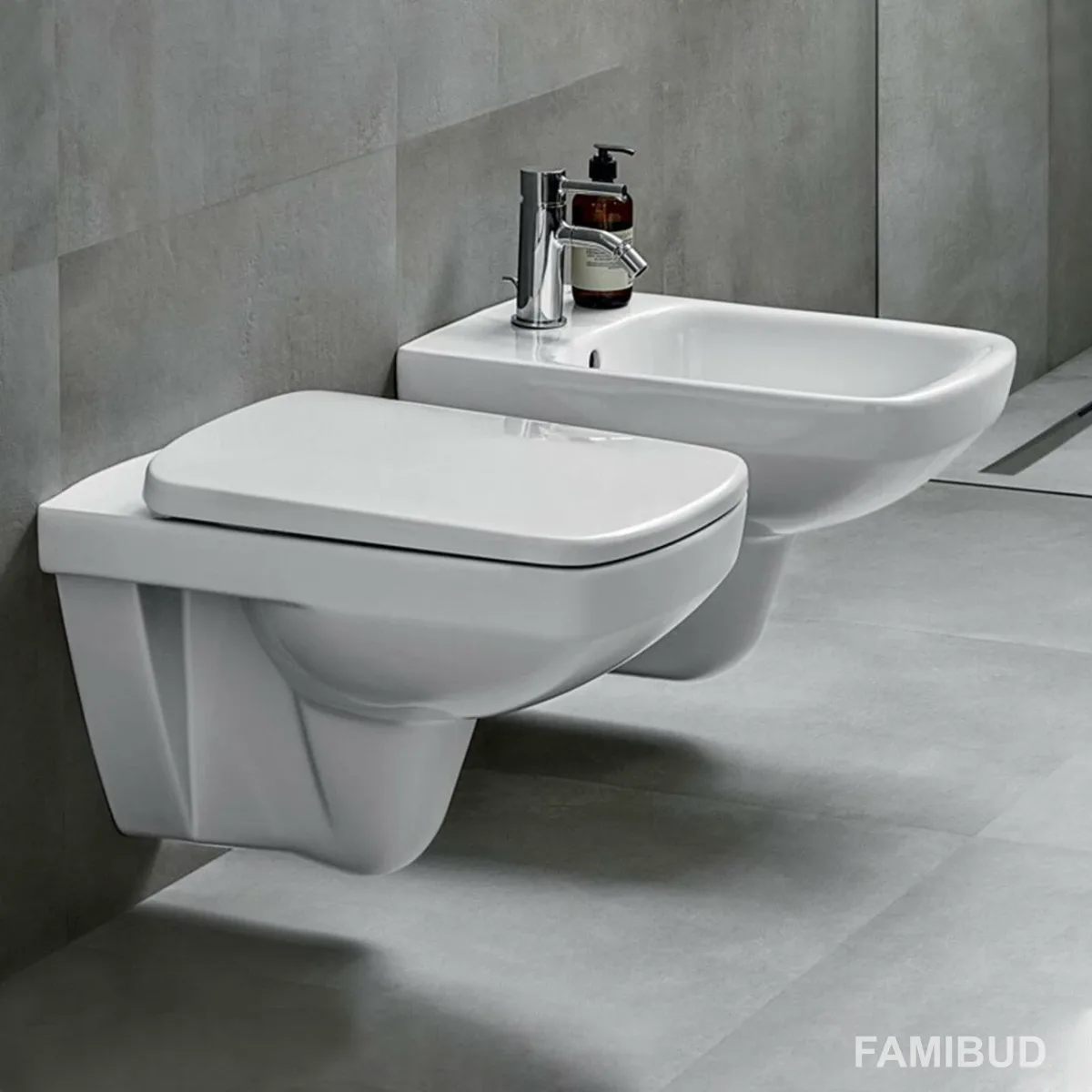 Унітаз підвісний воронкоподібний Selnova Square Rimfree, Geberit