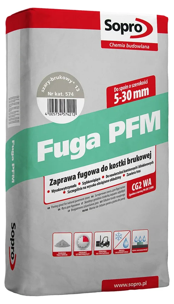 Фуга для бруківки Pfm, 25 кг, Бруківковий №13, Sopro
