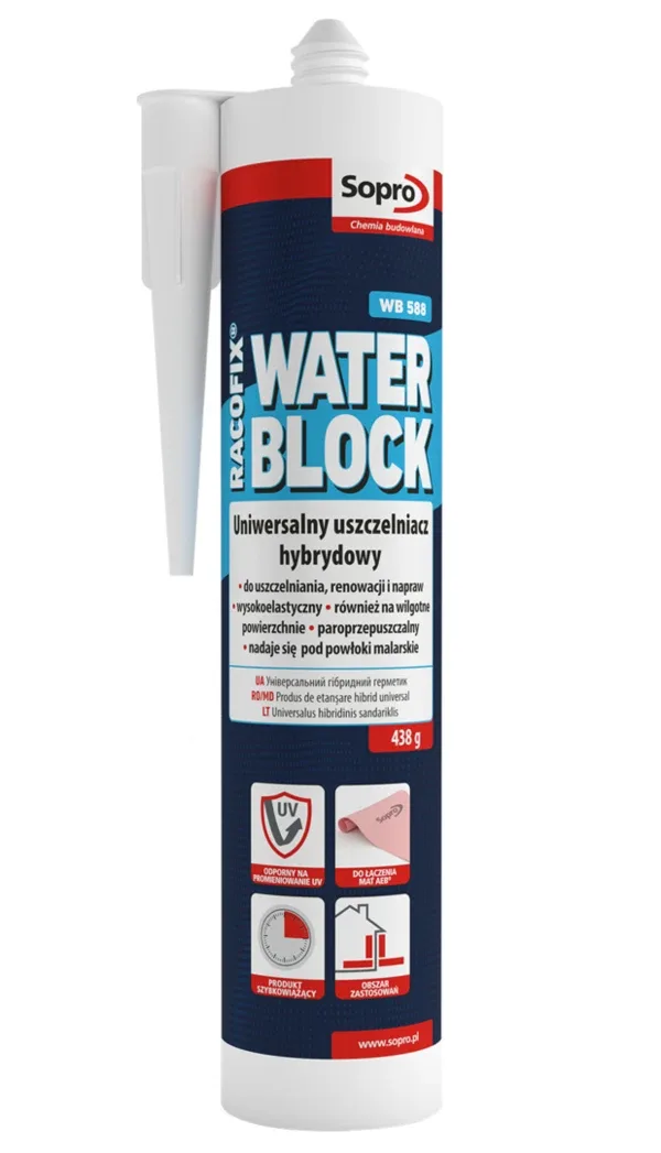 Герметик універсальний гібридний Racofix WaterBlock, Sopro