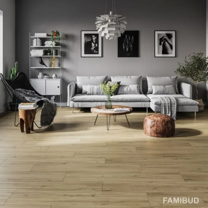 Плитка керамогранітна Suomi Brown Relief Rect, 300×1200, Stargres