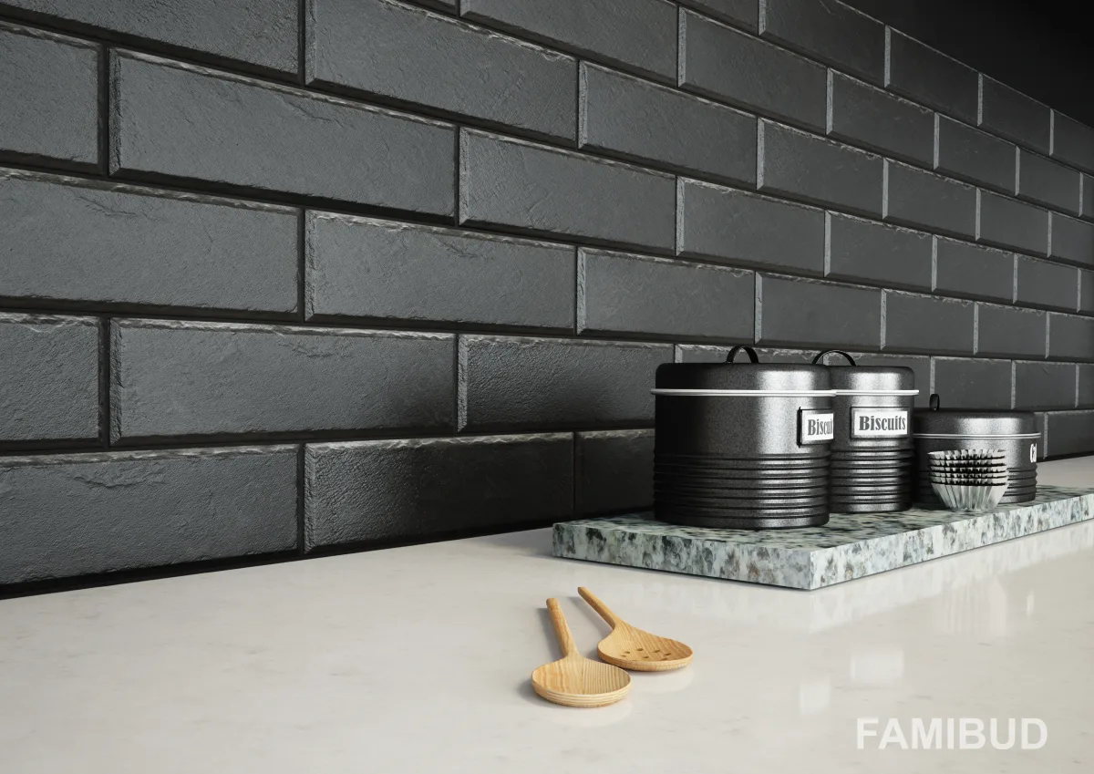 Плитка фасадна Foggia Nero, 6,5×24,5×0,8, Cerrad