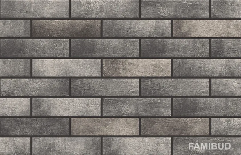Плитка фасадна Loft Brick Pepper, 6,5×24,5×0,8, Cerrad