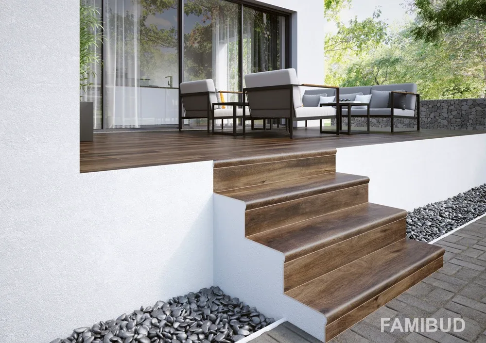 Сходинка з капіносом V shape Mattina Marrone 320, 50×1202×8, Cerrad