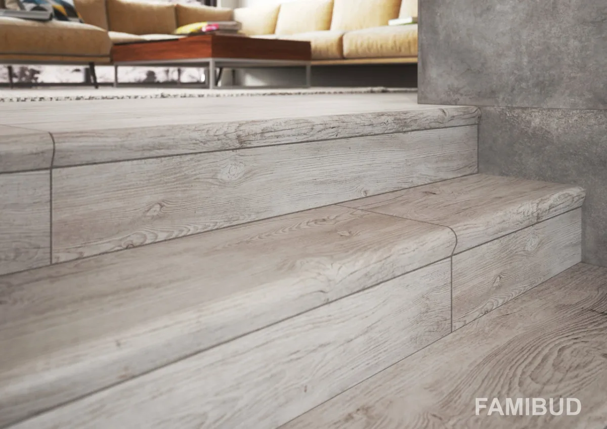 Сходинка з капіносом V shape Mattina Bianco 320, 50×1202×8, Cerrad