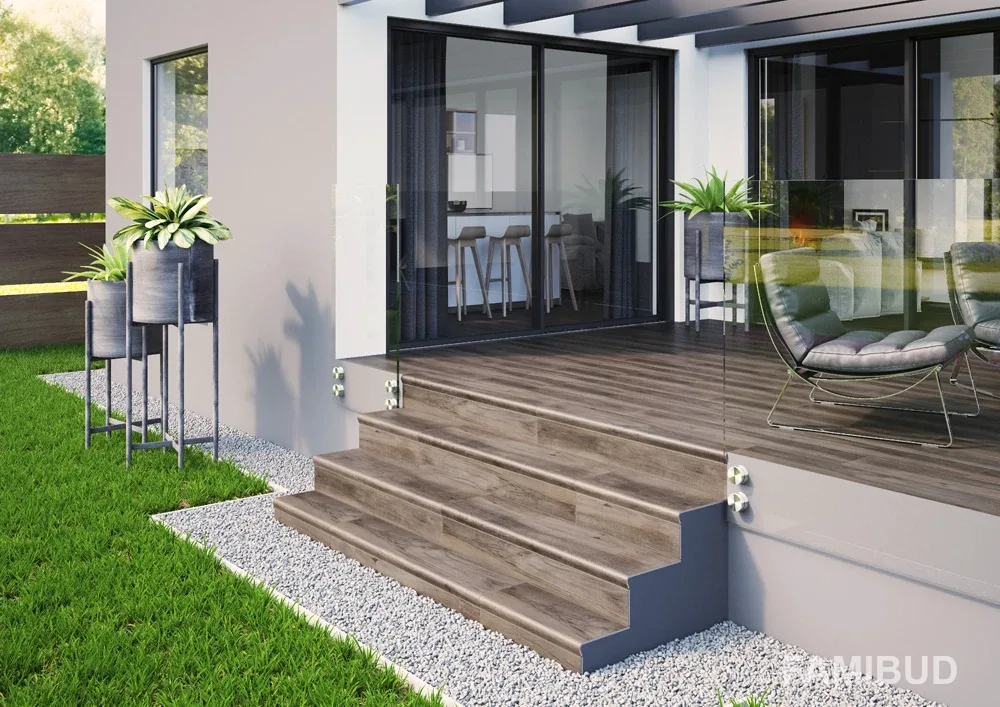 Сходинка з капіносом V shape Mattina Beige 320, 50×1202×10, Cerrad