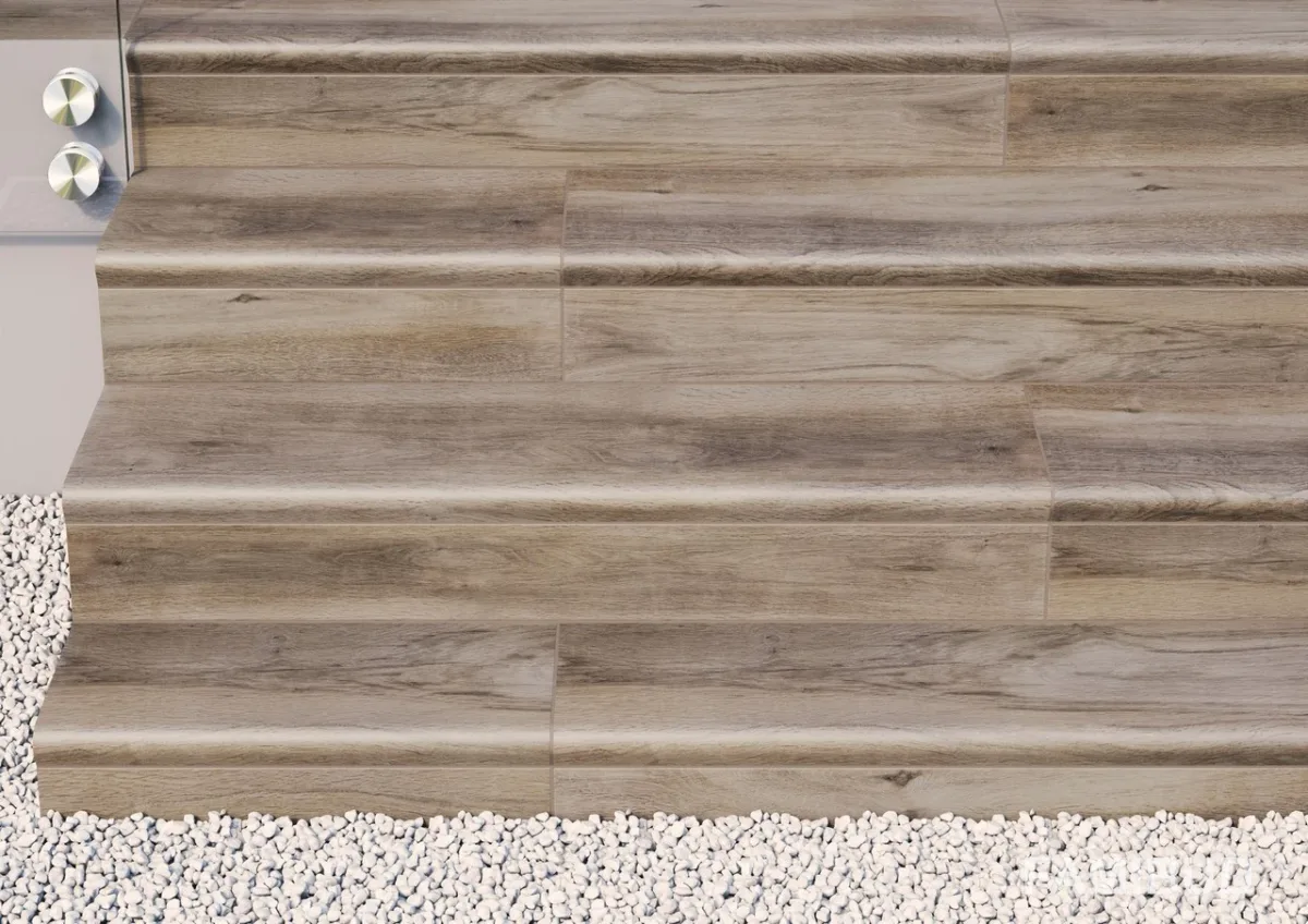 Сходинка з капіносом V shape Mattina Grigio 320, 50×1202×8, Cerrad